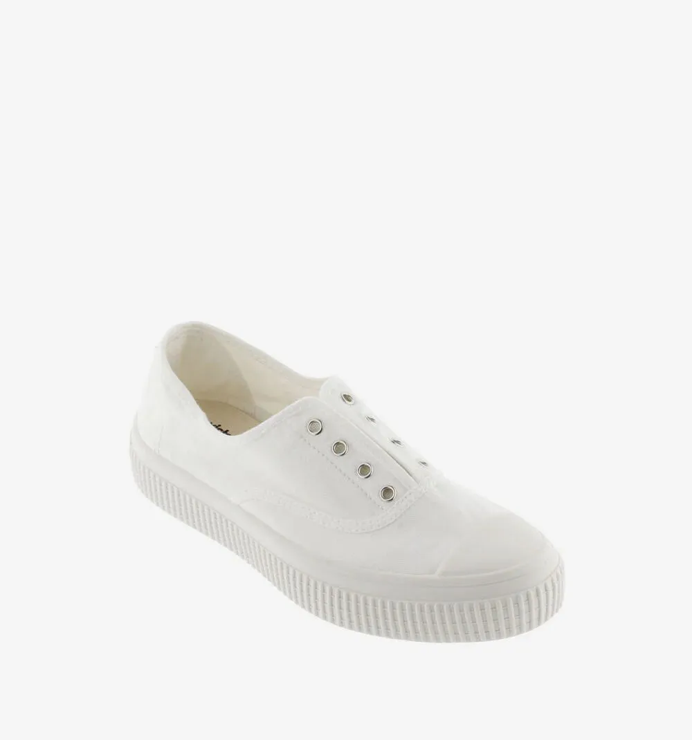 1915 Re-Edition White Canvas Elastic Plimsoll