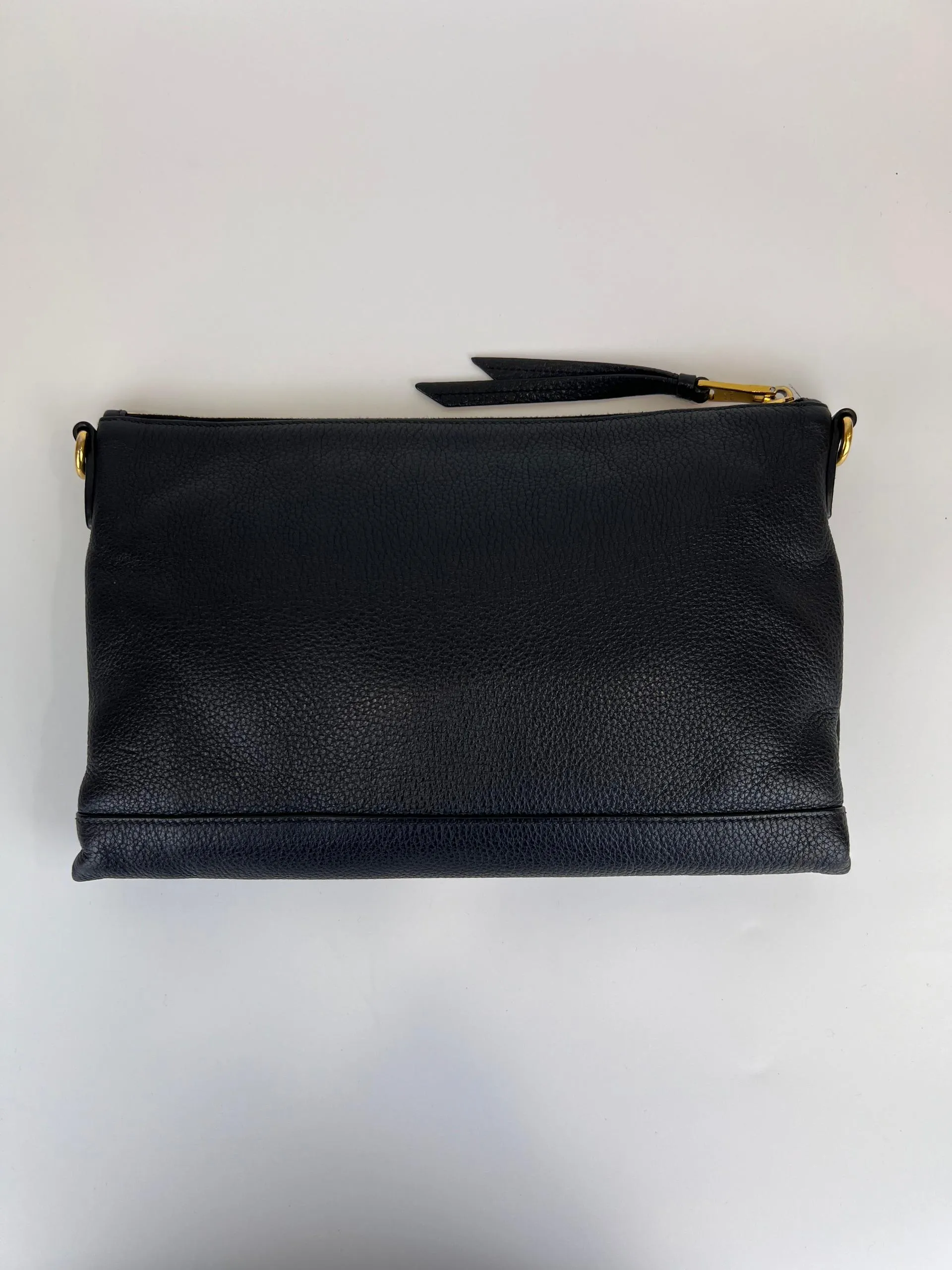 1BH050 Nero Vitello Daino Shoulder Bag