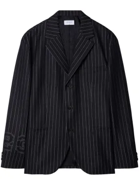 23-Print Pinstriped Blazer