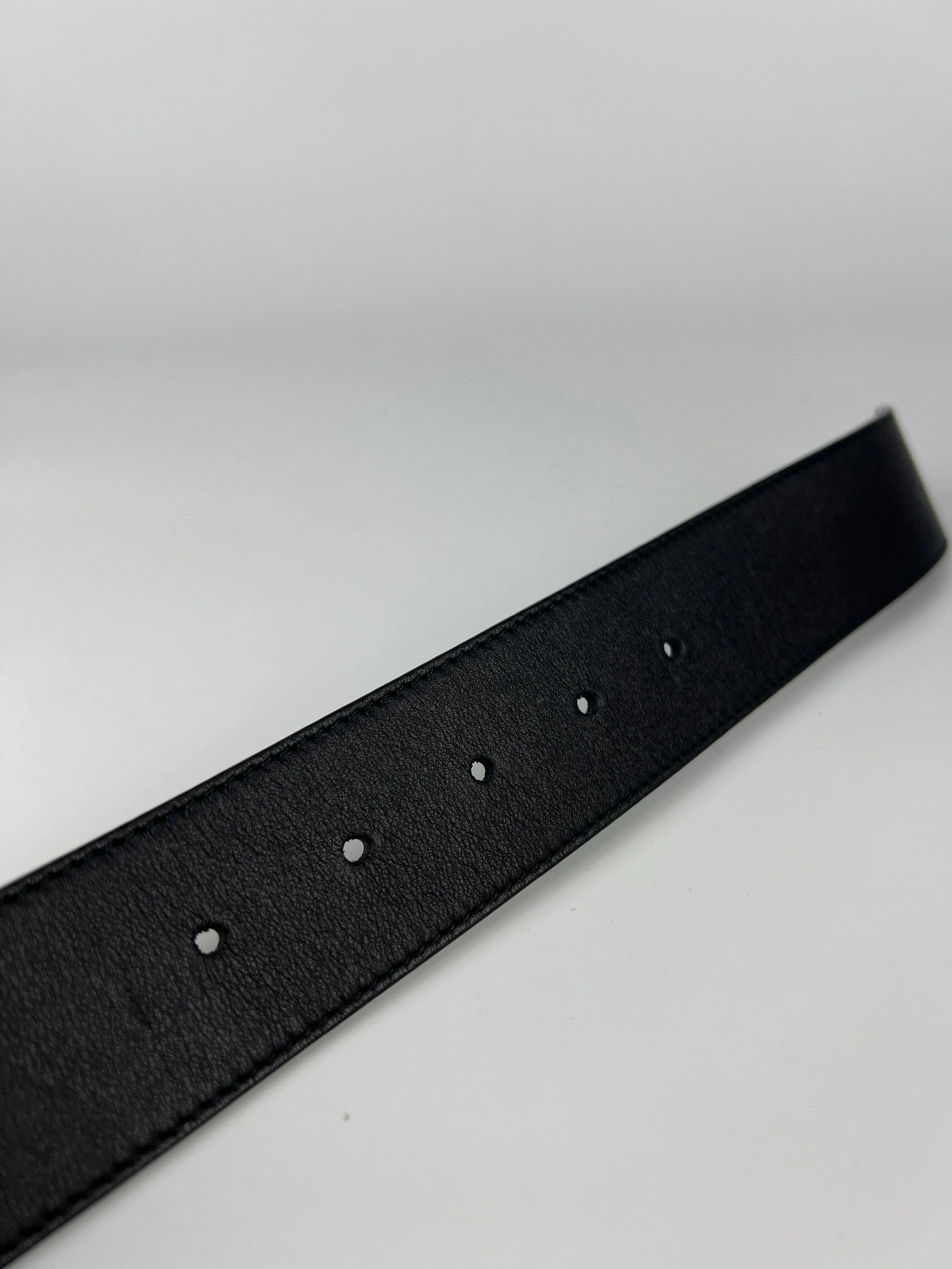 400593 480199 GG Marmont Belt Leather Black