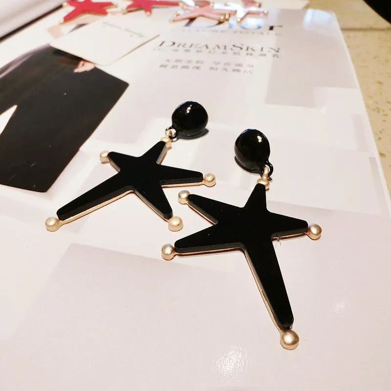 Abstract Star Glam Bauble Earrings