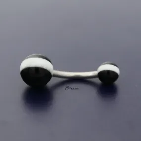 Acrylic Balls Belly Button Navel Ring - Black