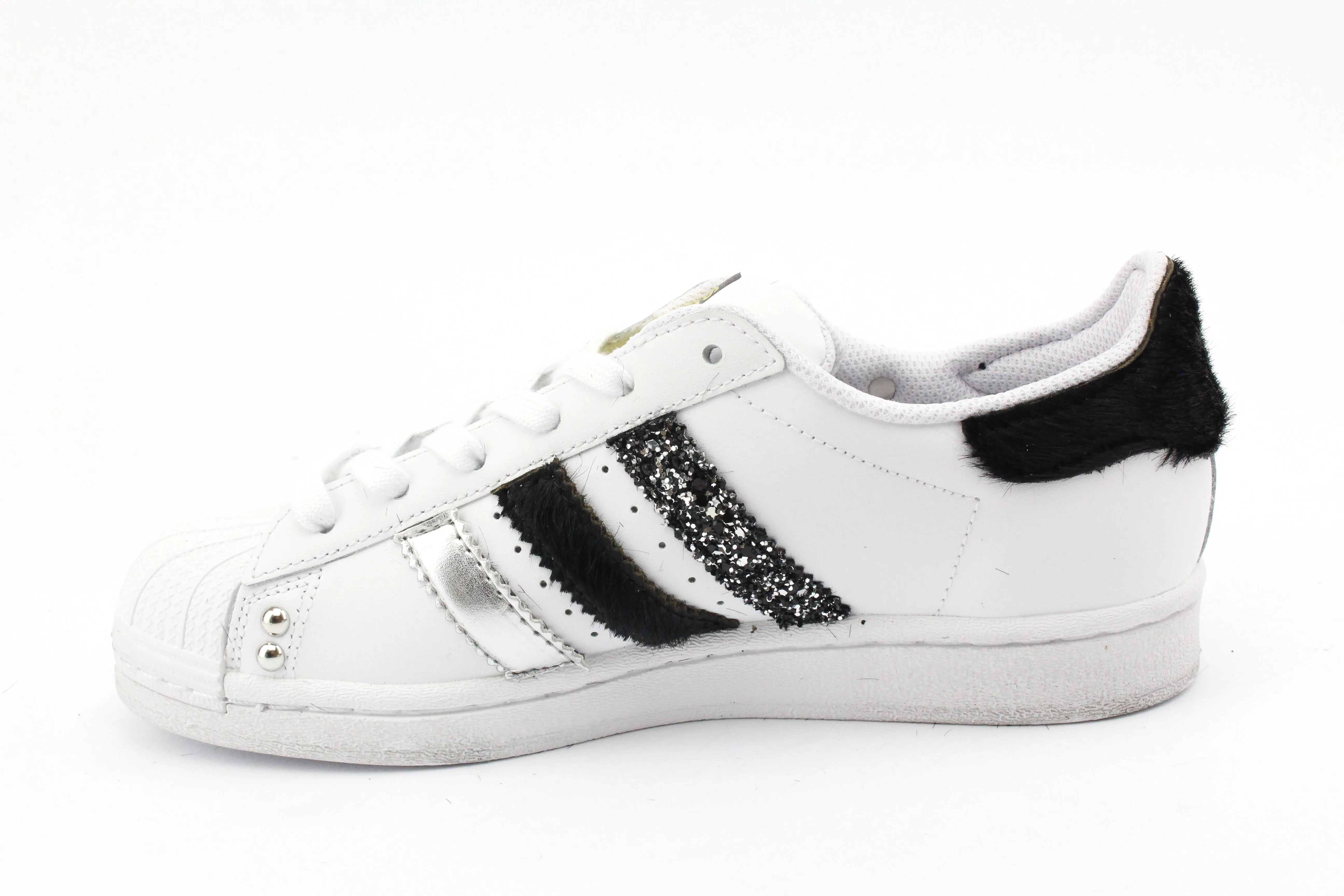 Adidas Superstar Cavallino Nero Glitter & Strass