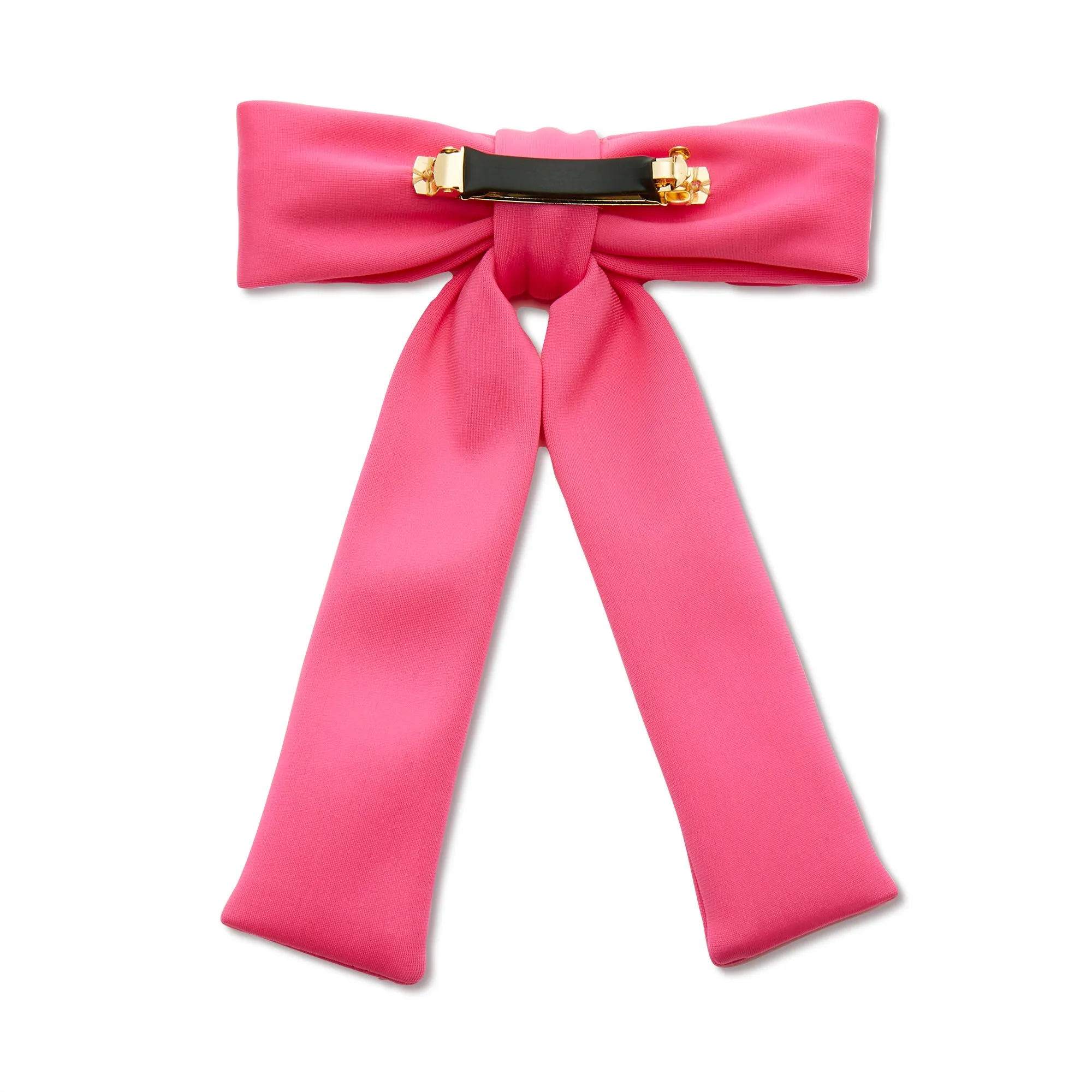 APRICOT NEOPRENE ANTOINETTE BOW BARRETTE