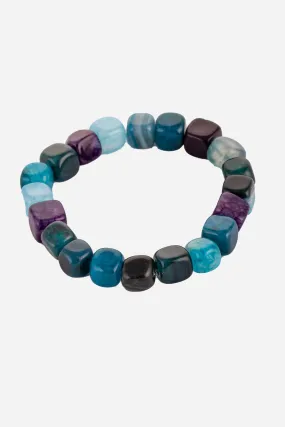 aqua blue stones beaded bracelet