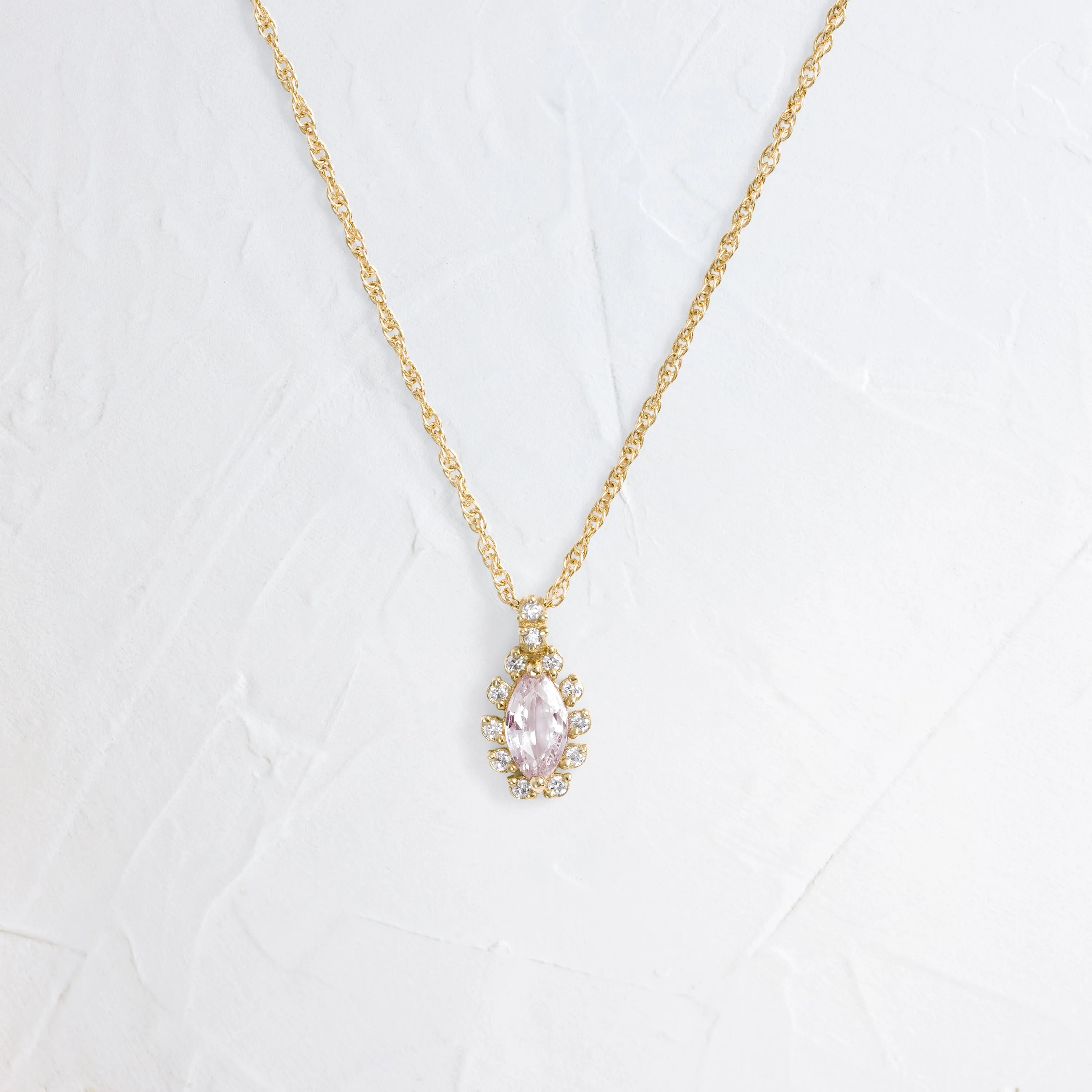 Atoll Necklace, Pink Sapphire - In Stock