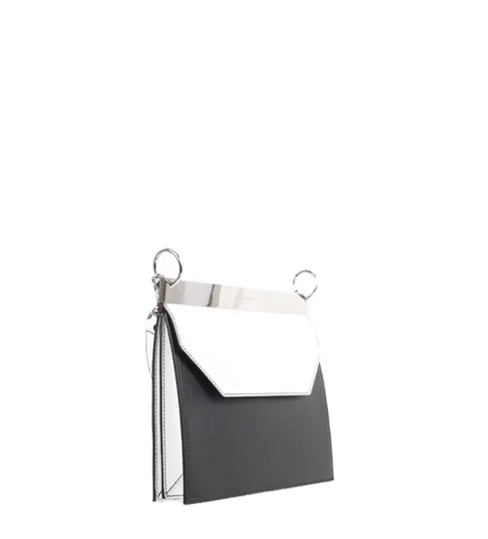 Bar Shoulder Bag, Black/Silver