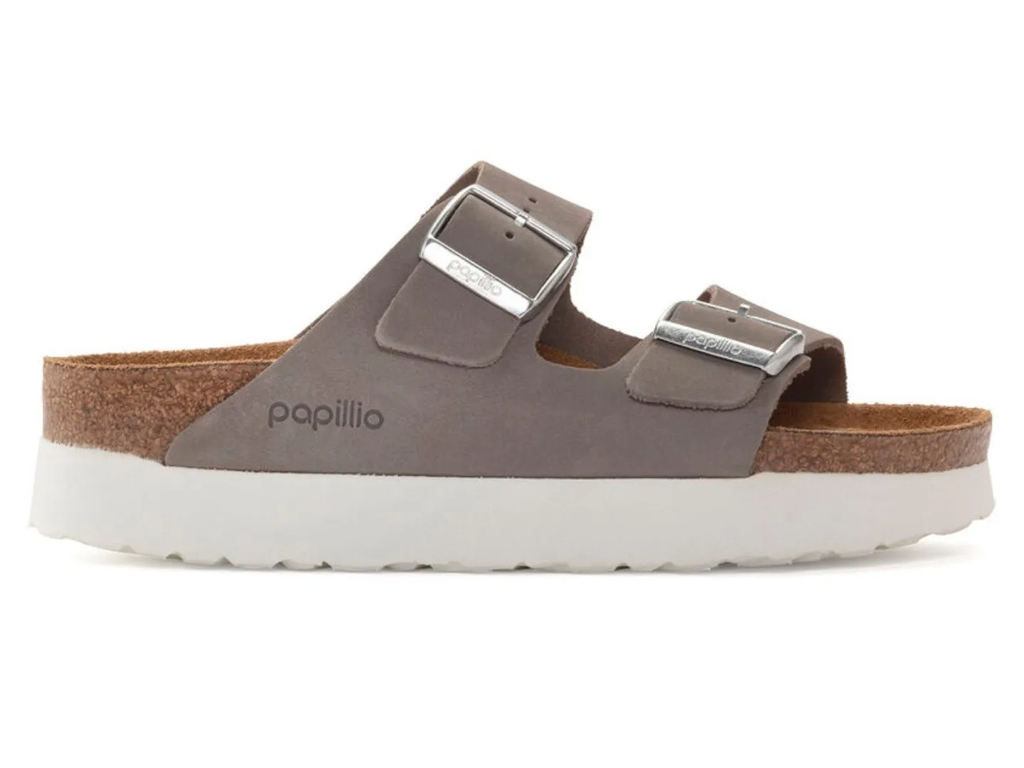 Birkenstock: Arizona Platform in Dove Grey