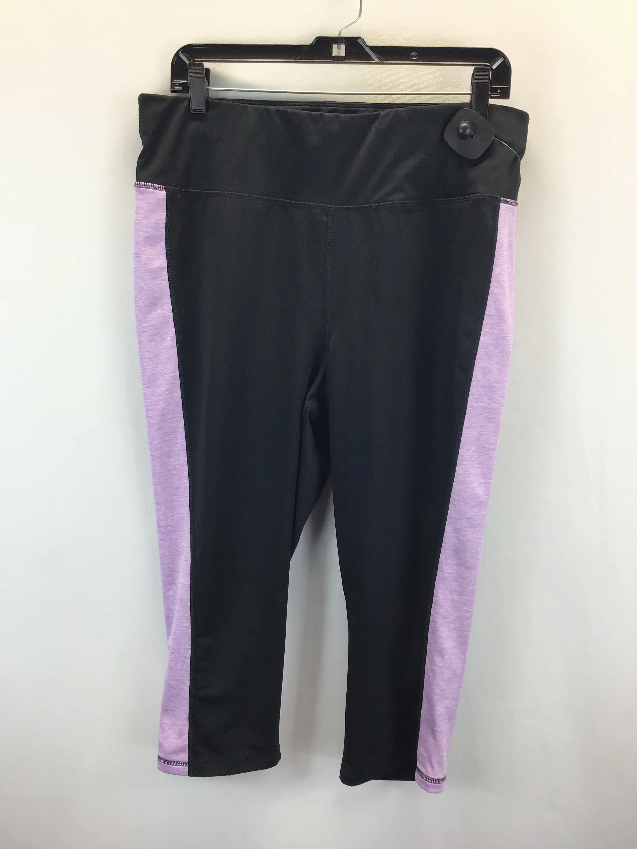 Black & Purple Athletic Pants 2pc Ideology, Size 1X