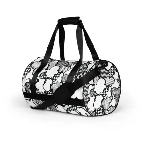 Black and White Graffiti Clouds Gym Bag