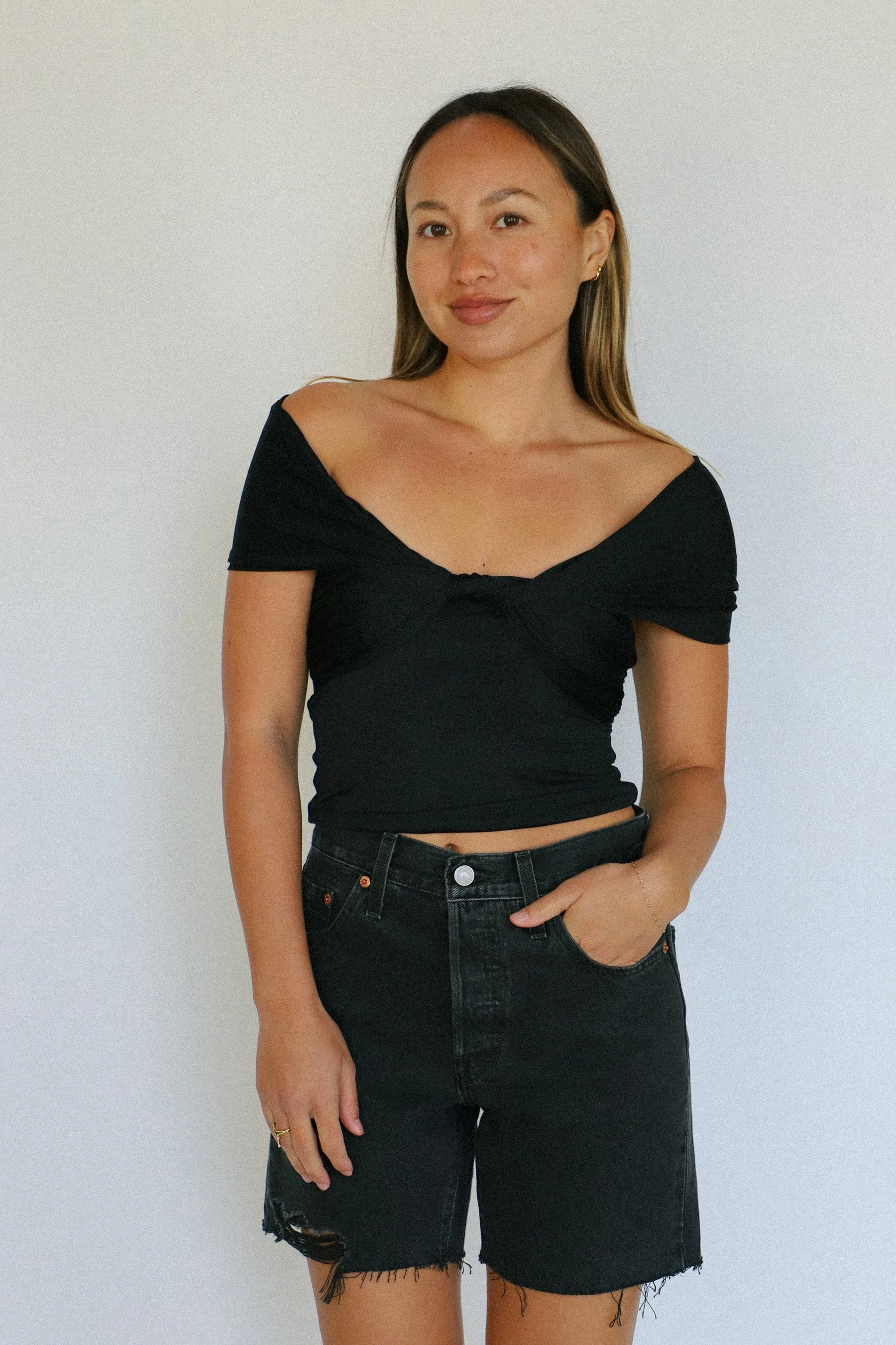 Black Peony Top