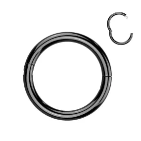 Black Titanium Seamless Hinged Clicker Body Jewellery