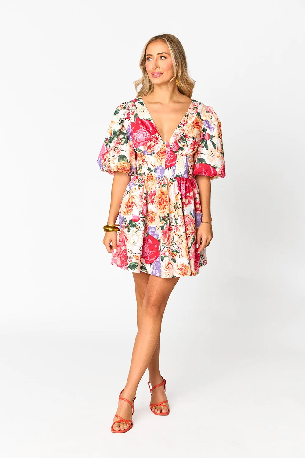 Bonnie Puff Sleeve Mini Dress - Love Story