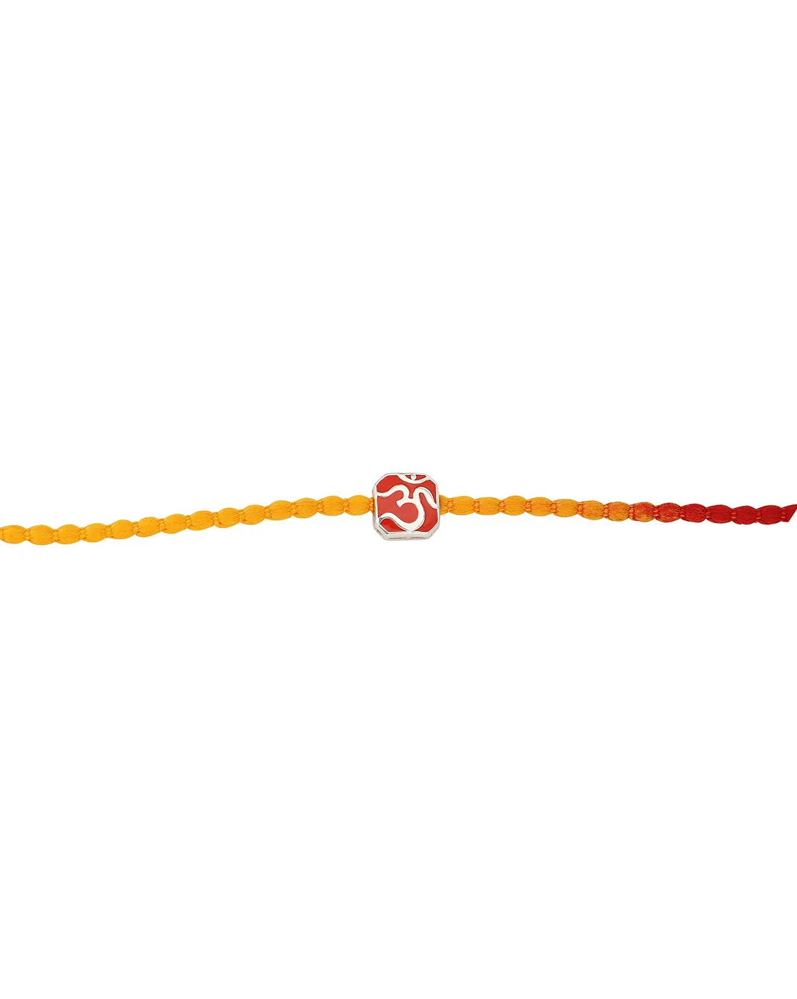 Carlton London 925 Sterling Silver Red Yellow Rakhi