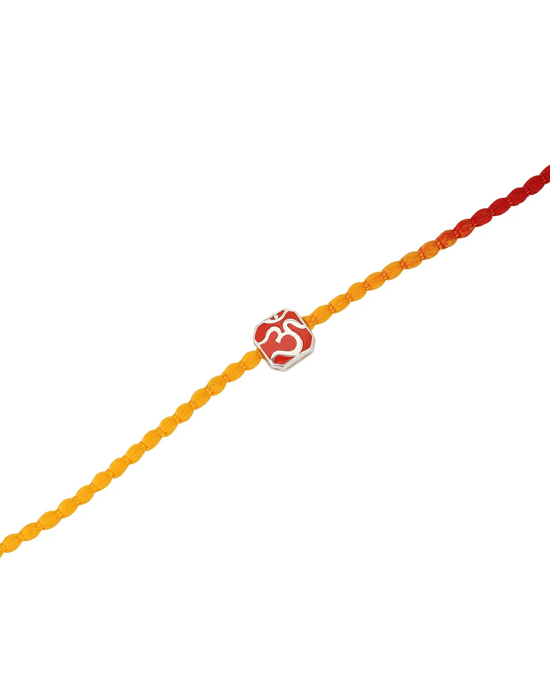 Carlton London 925 Sterling Silver Red Yellow Rakhi