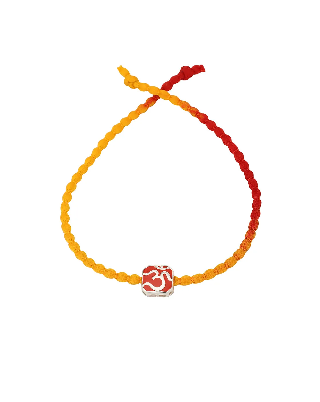 Carlton London 925 Sterling Silver Red Yellow Rakhi