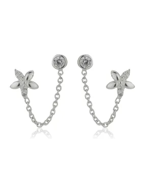 Carlton London 925 Sterling Silver Rhodium Plated  Stud Earring For Women