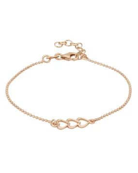 Carlton London Gold Plated Heart Shape Bracelet For Women