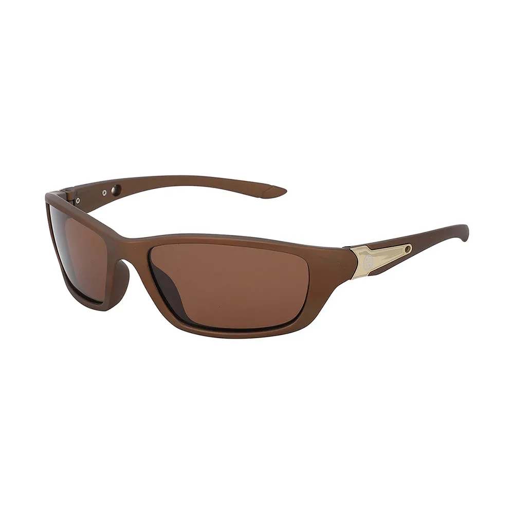 Carlton London Premium Brown Toned Polarised And Uv Protected Lens Sports Sunglasses For Men