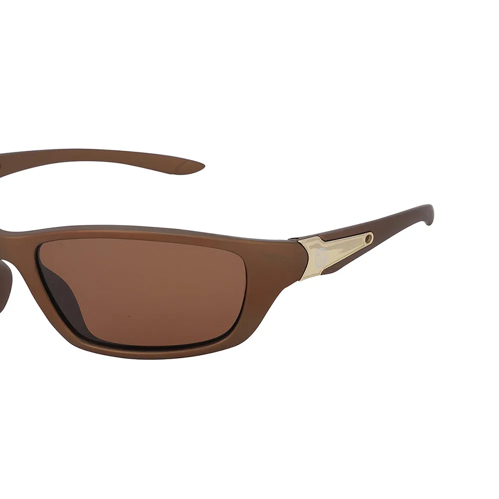 Carlton London Premium Brown Toned Polarised And Uv Protected Lens Sports Sunglasses For Men