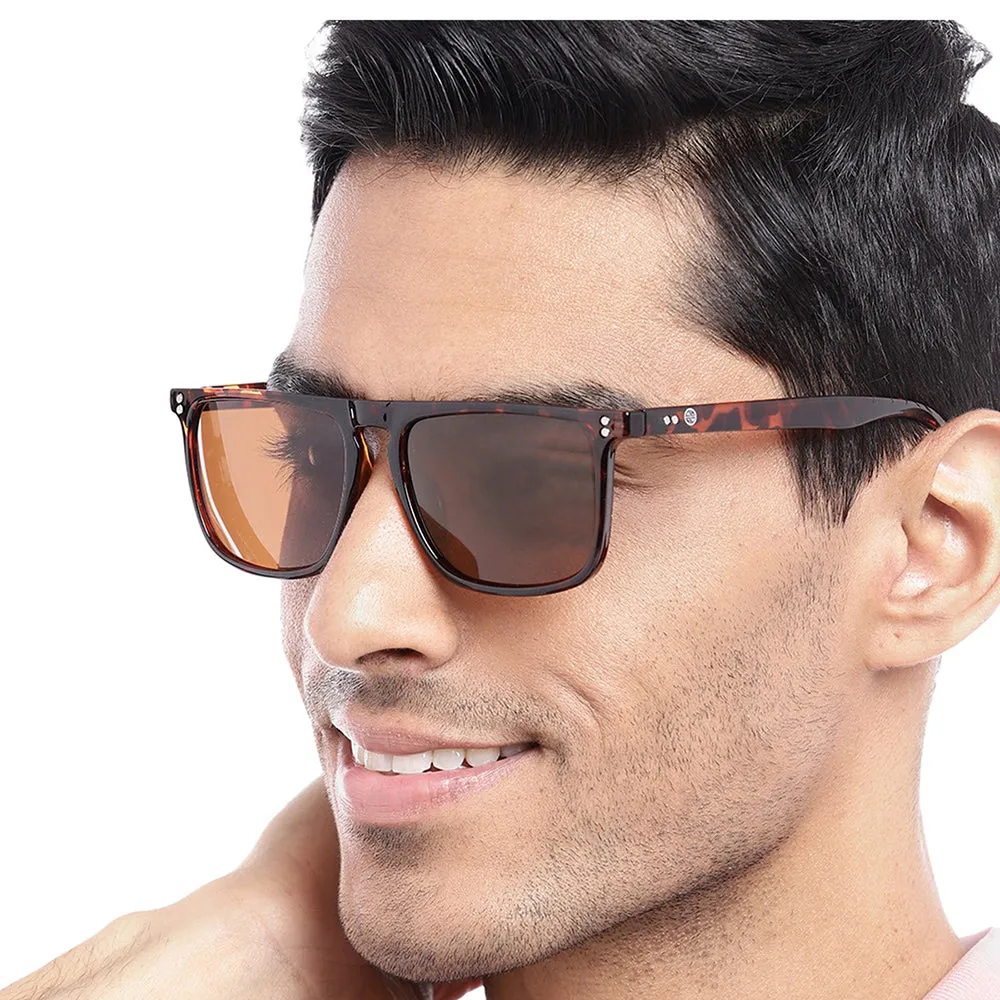 Carlton London Premium Brown Toned Polarised And Uv Protected Lens Wayfarer Sunglasses For Men