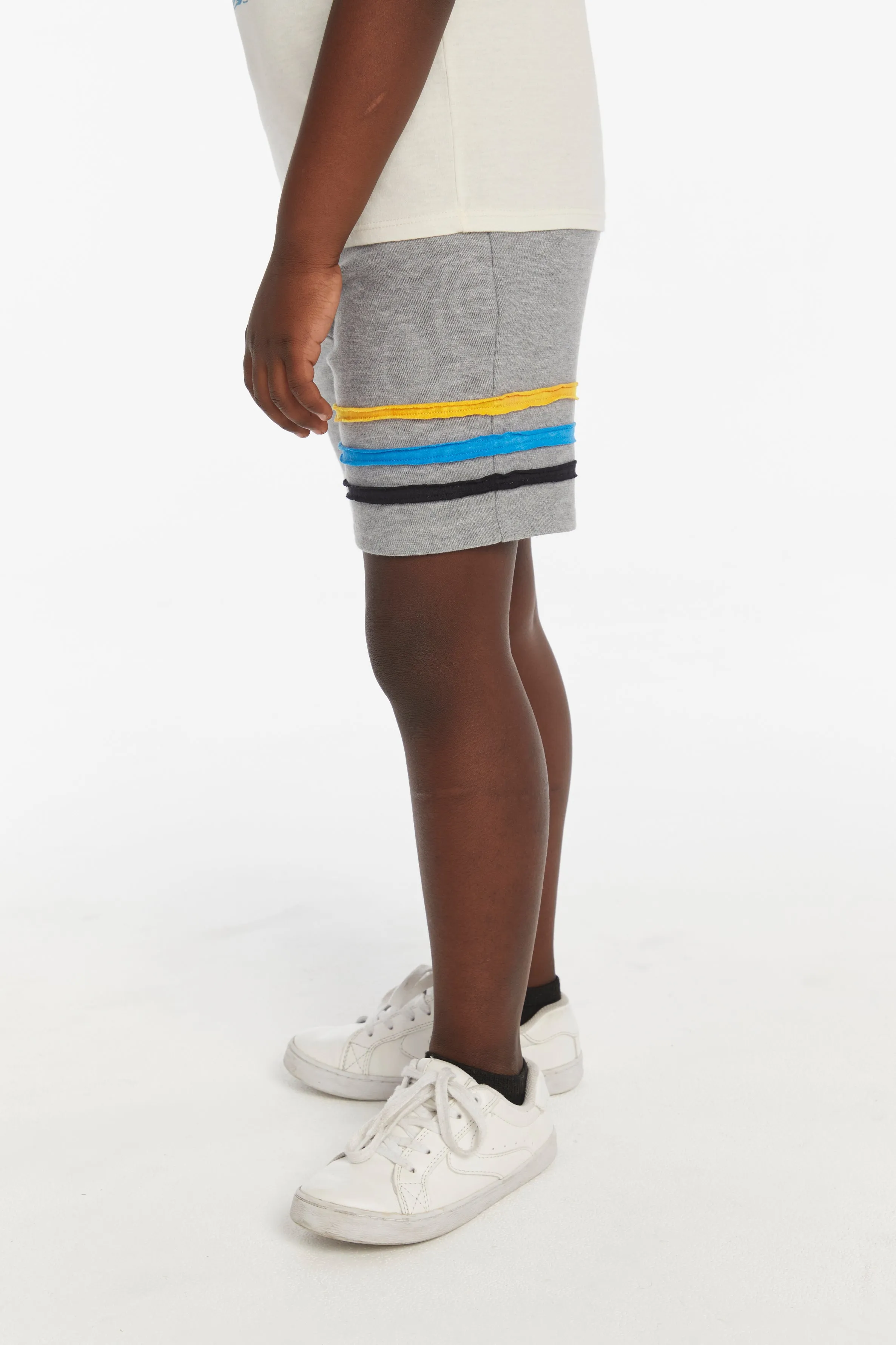 Chaser Boys Heather Grey Short with Strapping