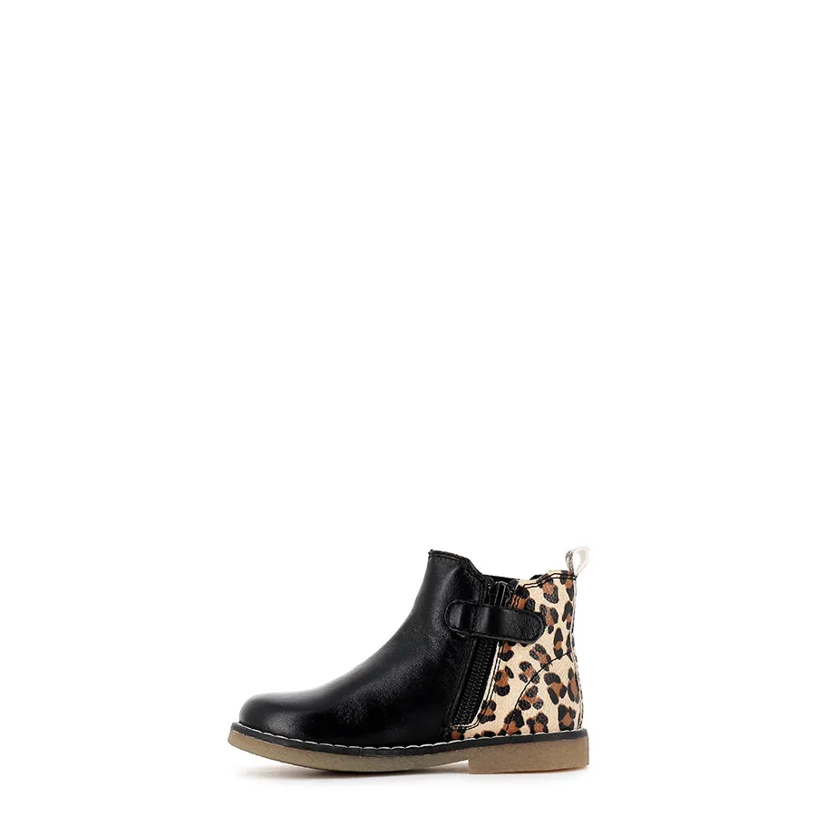 CHELSEA INFANT E - BLACK LEOPARD