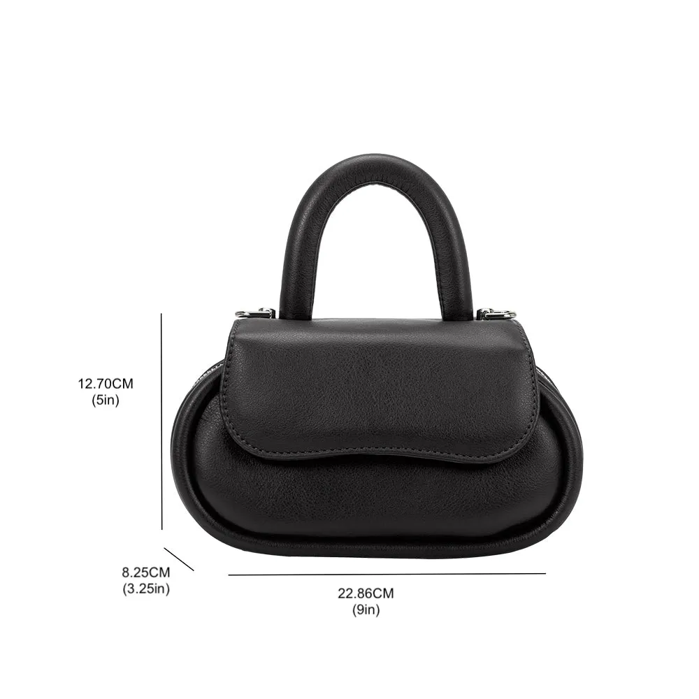 Cici Black Small Recycled Vegan Crossbody Bag