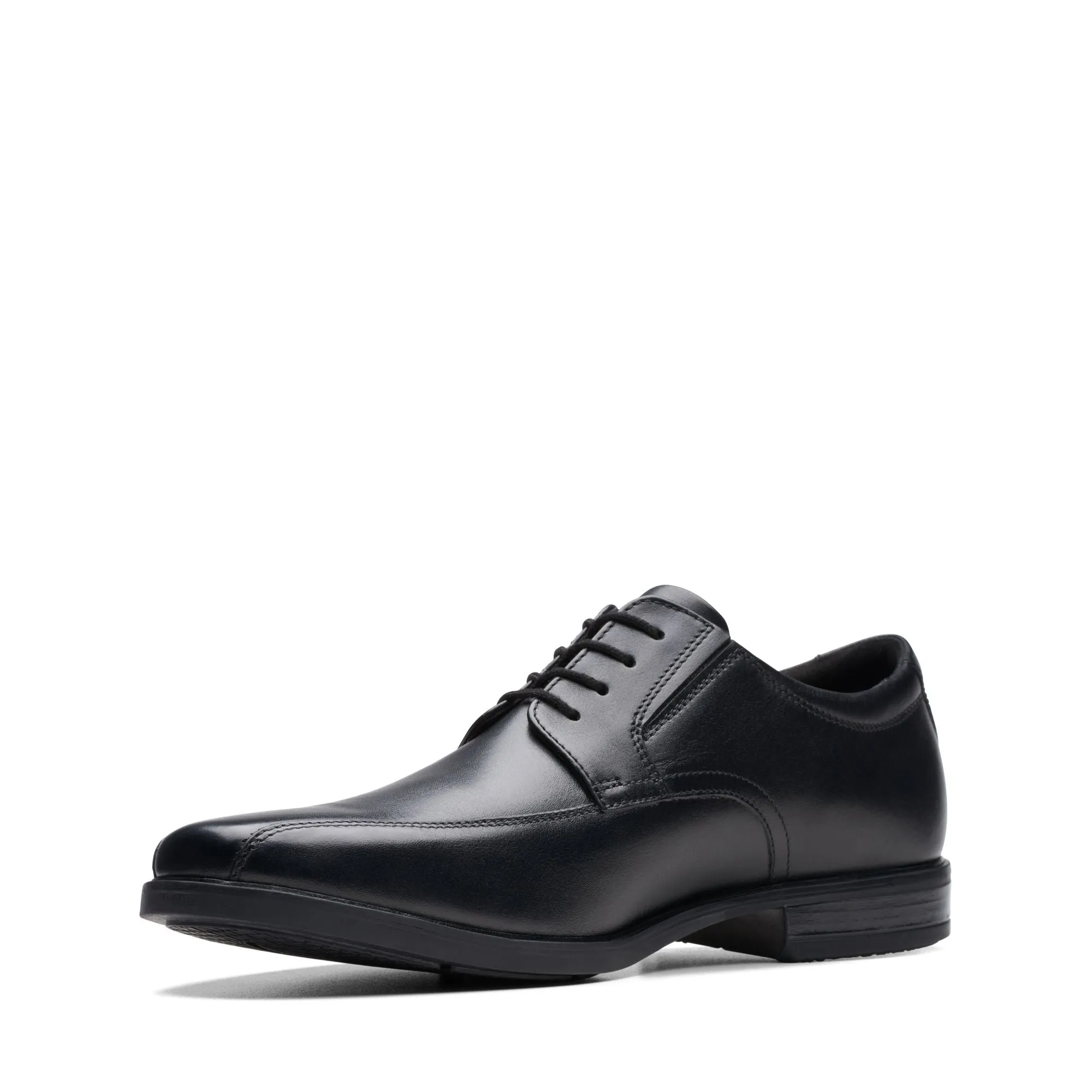 Clarks Howard Over Black Leather - Standard Width