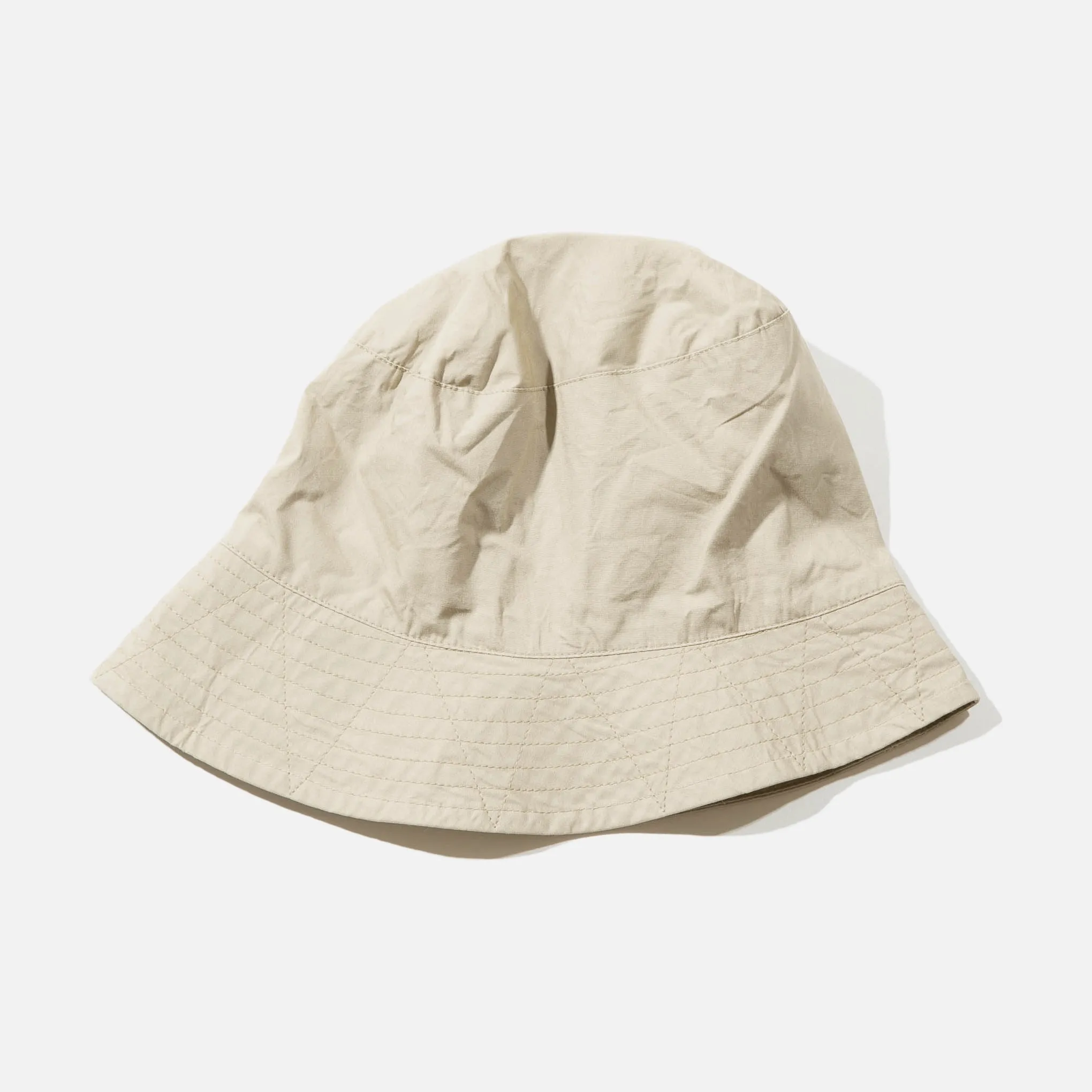 Cotton Duracloth Poplin Bucket Hat - Khaki