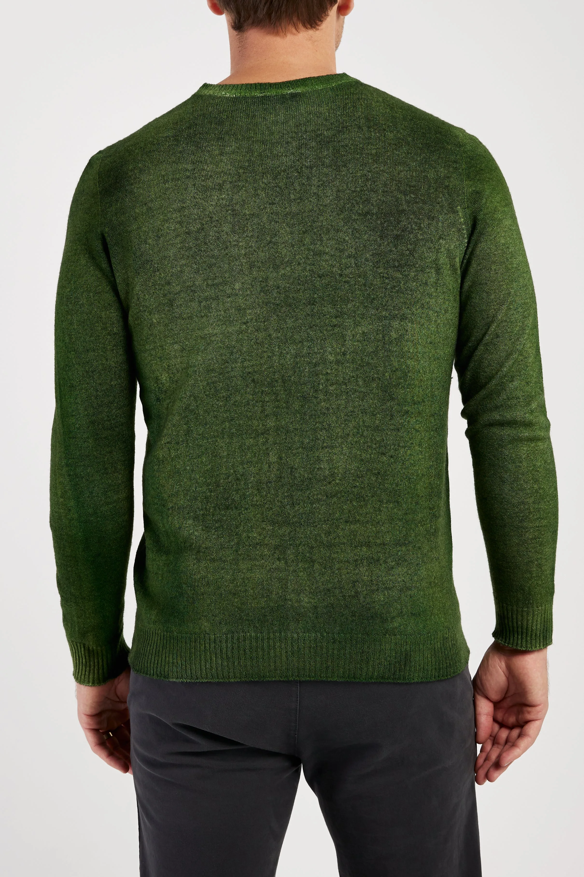 Crewneck Reversible Pullover Sweater in Wild