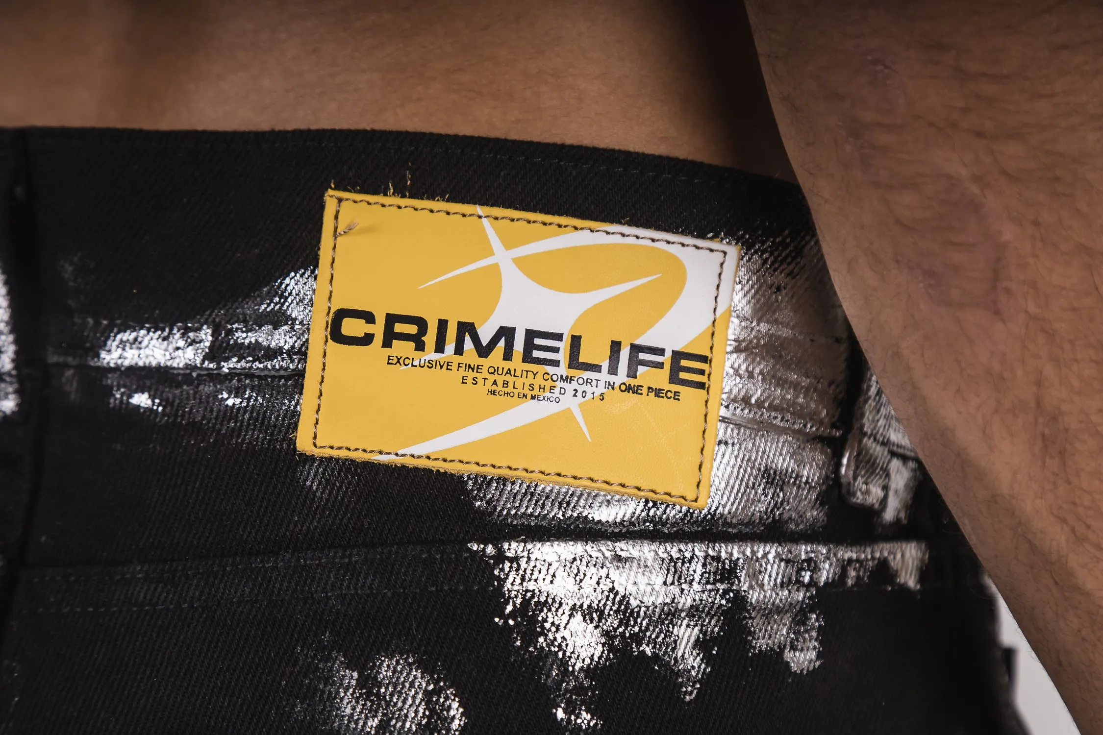 Crime Life Black And Silver Jeans