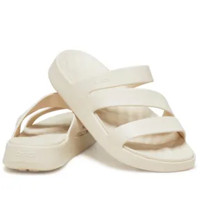 Crocs - Womens Getaway Strappy Slide Sandal Stucco Bone