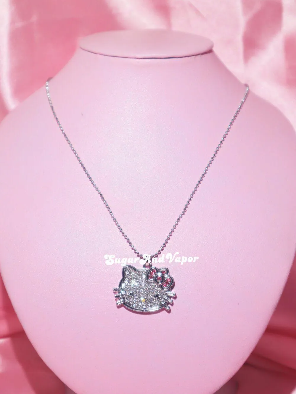 Cute Bling Kitten Necklace