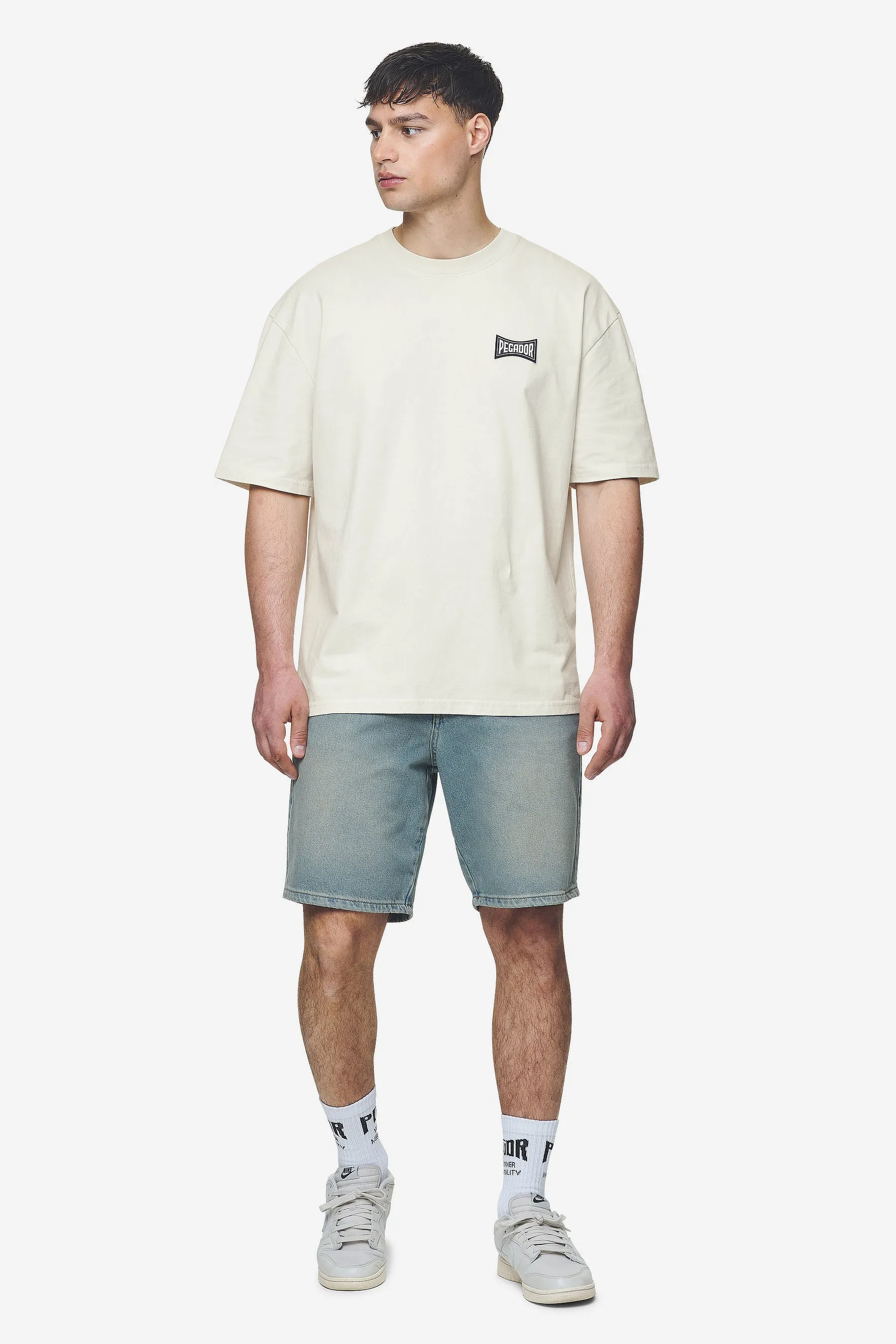 Dacko Oversized Tee Washed Salty Cream Black