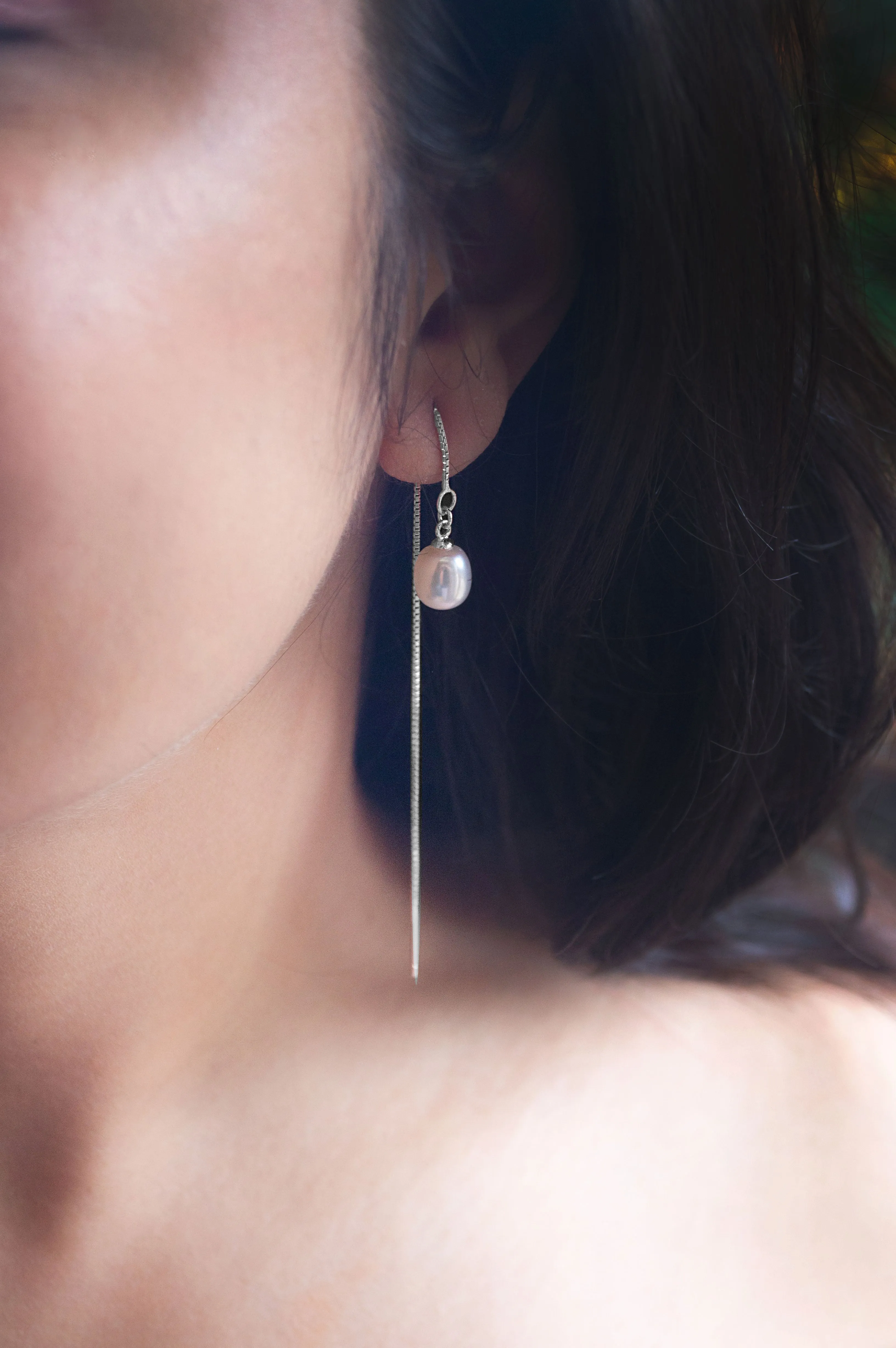 Delicate Yet Versatile Sterling Silver Threader Slip On Earrings