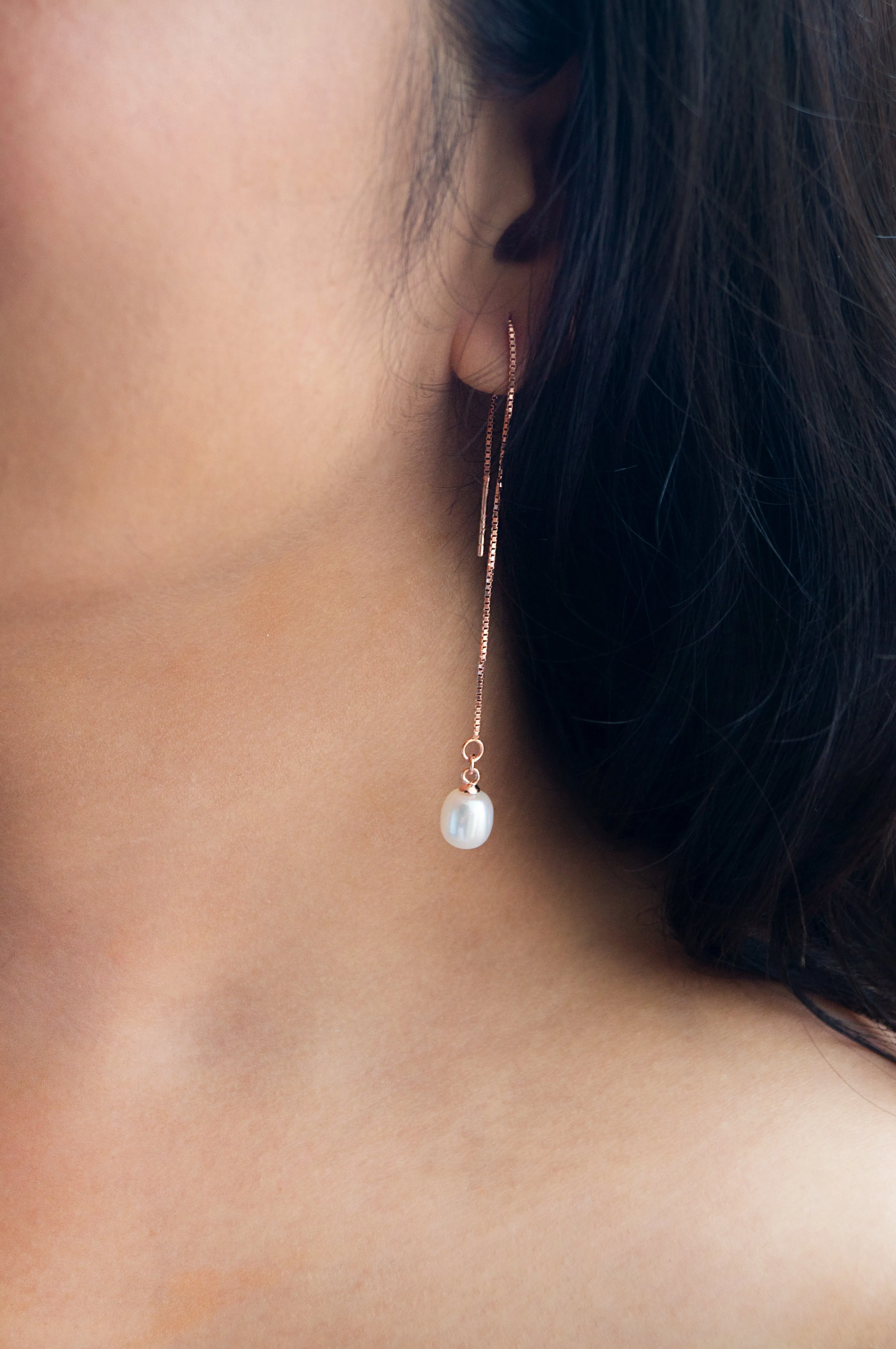 Delicate Yet Versatile Sterling Silver Threader Slip On Earrings