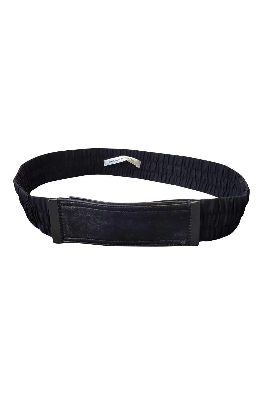 DIANE VON FURSTENBERG Black Elasticated Waist Belt (40)