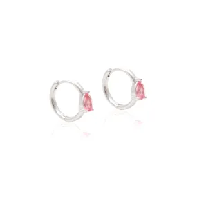 EARRING HOOP PINK TURMALINA