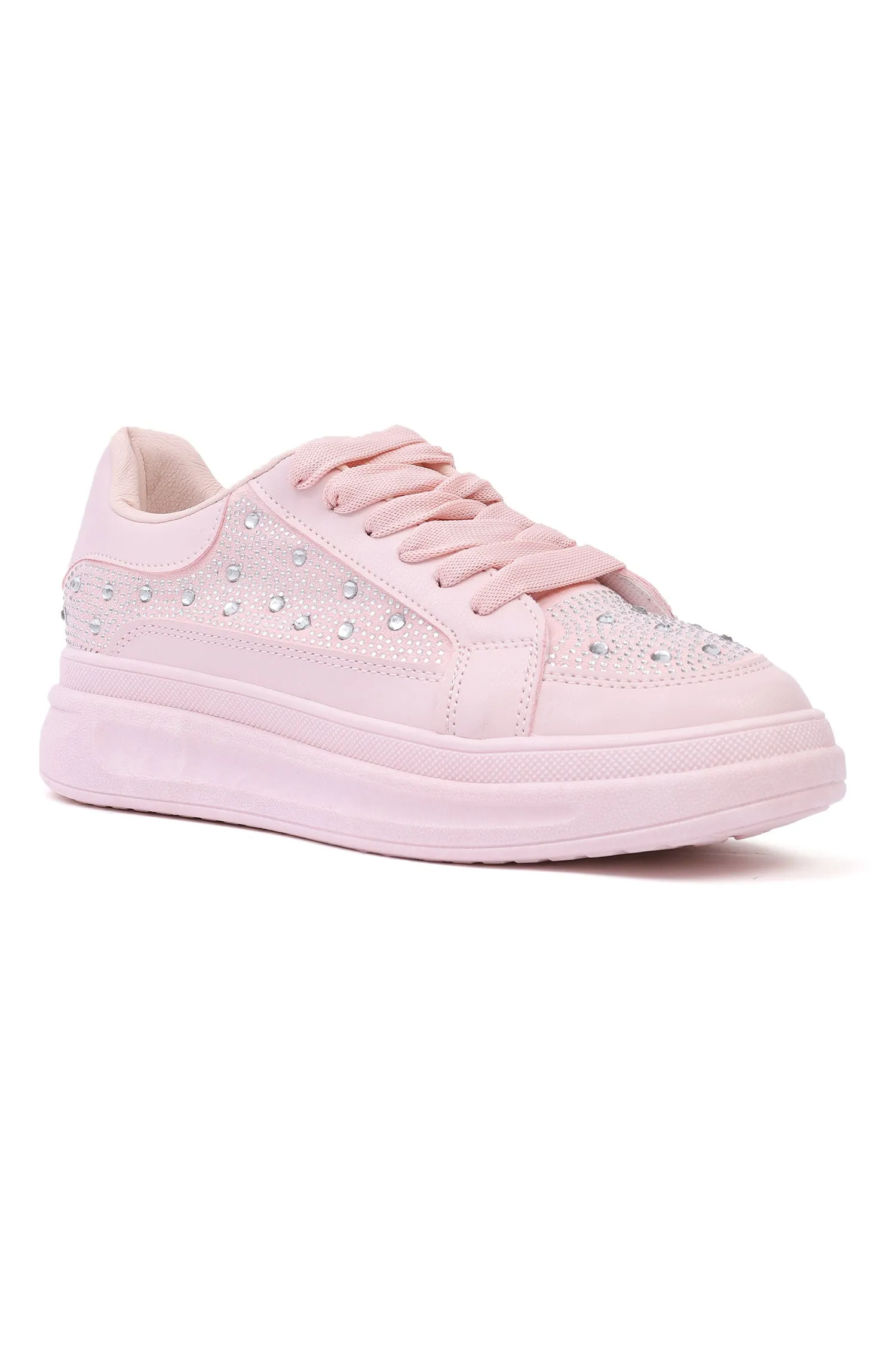 EMBELLISHED SNEAKERS-PINK