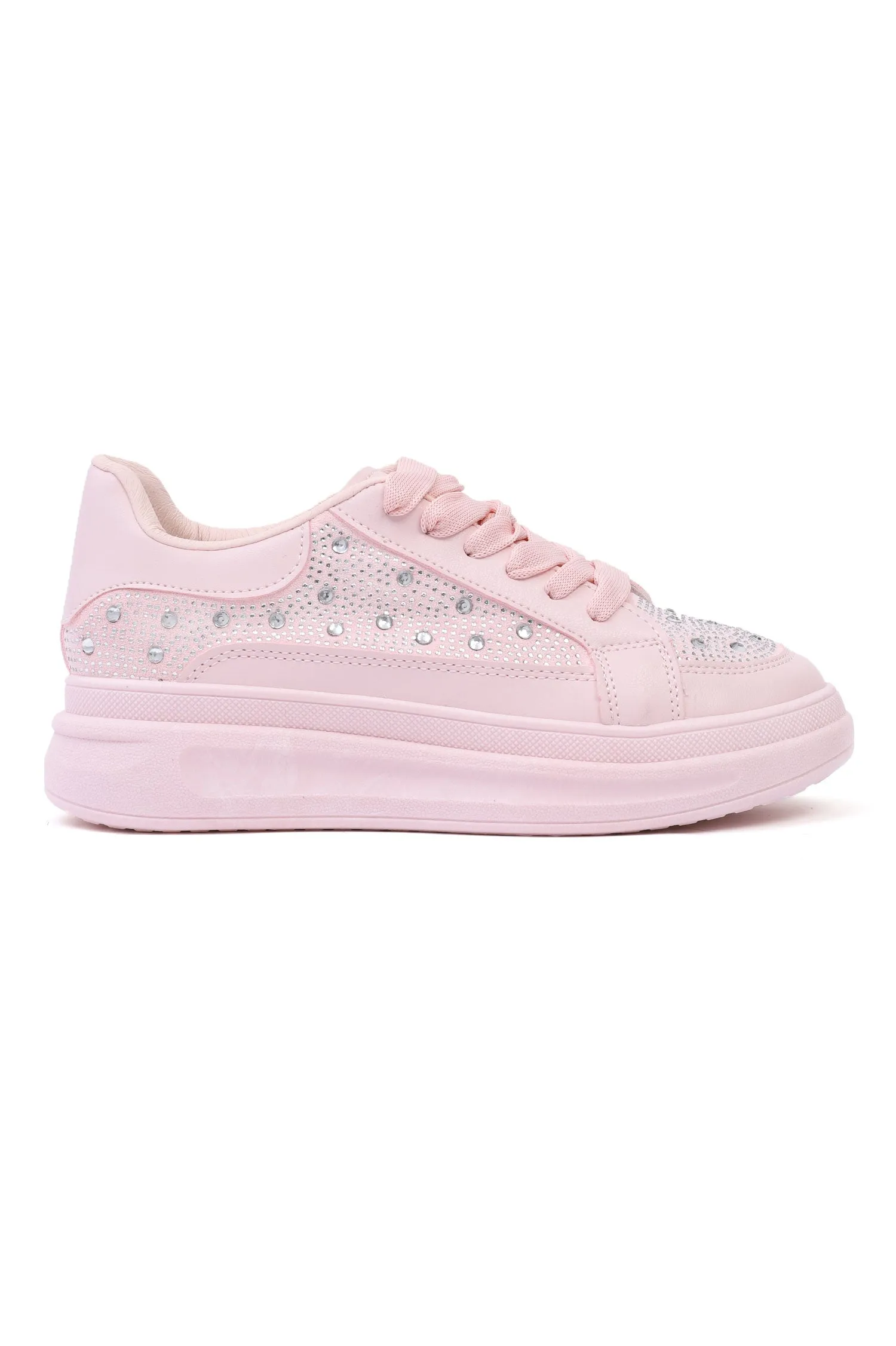 EMBELLISHED SNEAKERS-PINK