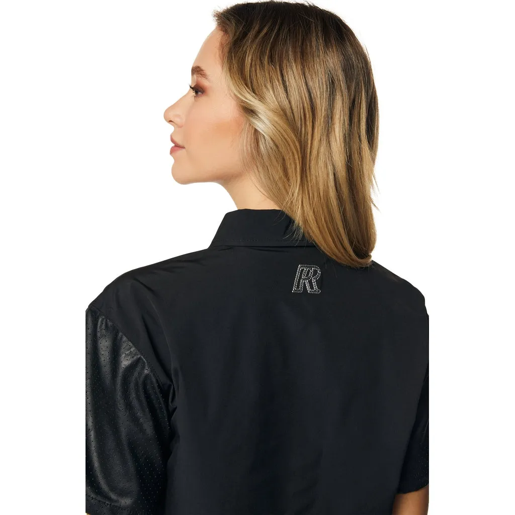 Embroidery Button Down Shirt - Black