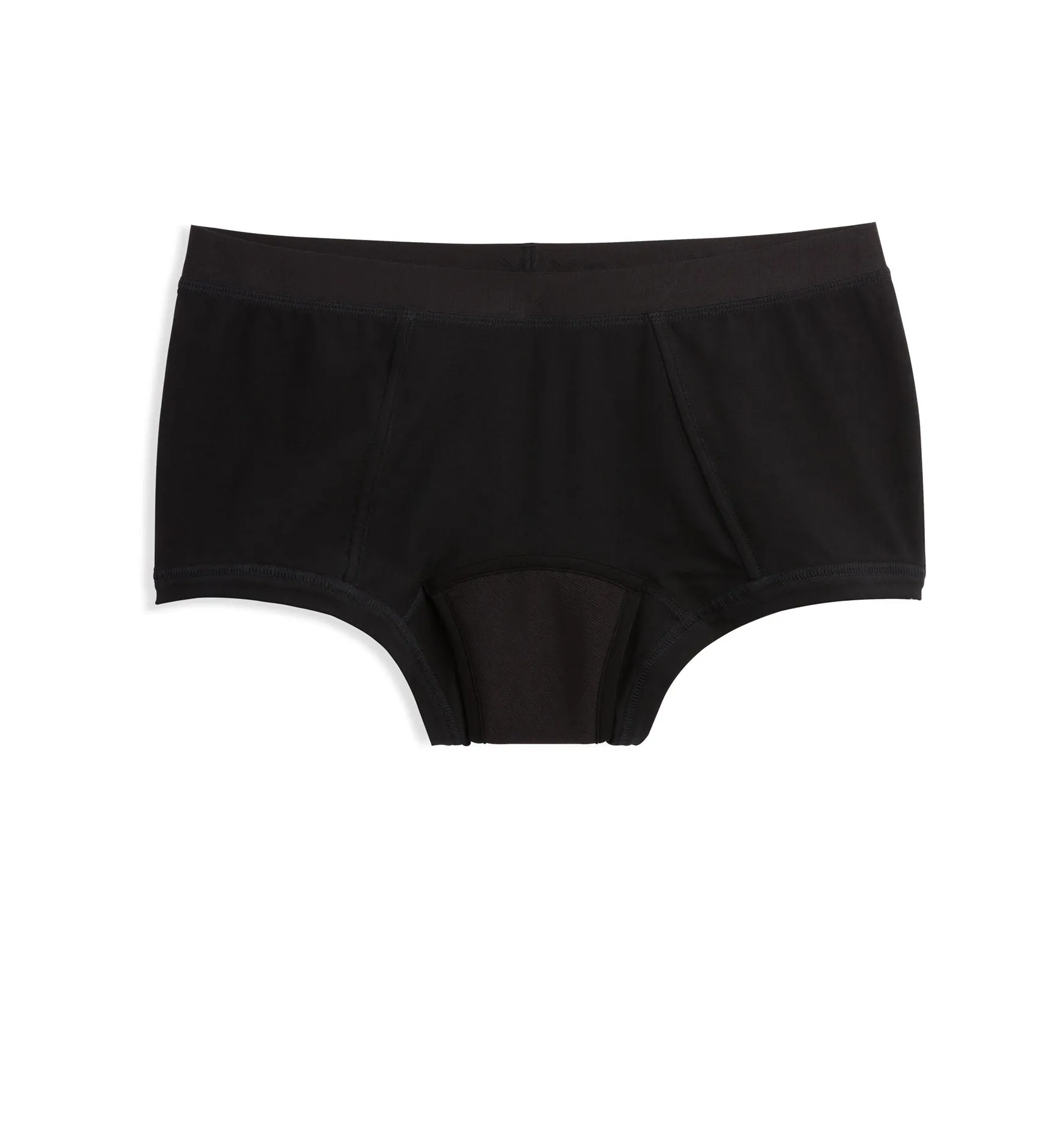 First Line Period Boy Shorts - X= Black