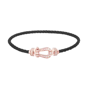 FRED PARIS FORCE 10 BRACELET ROSE GOLD AND DIAMONDS BUCKLE (M)