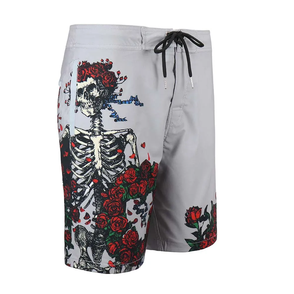 Grateful Dead | Hybrid Board Short | Bertha & Roses Grey