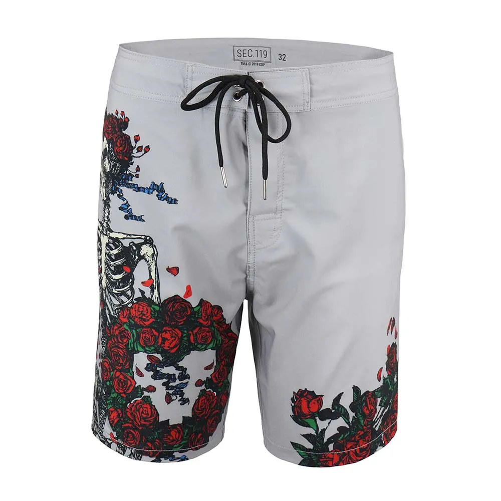 Grateful Dead | Hybrid Board Short | Bertha & Roses Grey