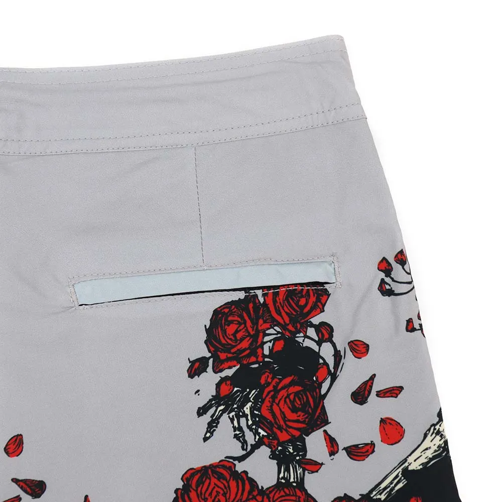 Grateful Dead | Hybrid Board Short | Bertha & Roses Grey