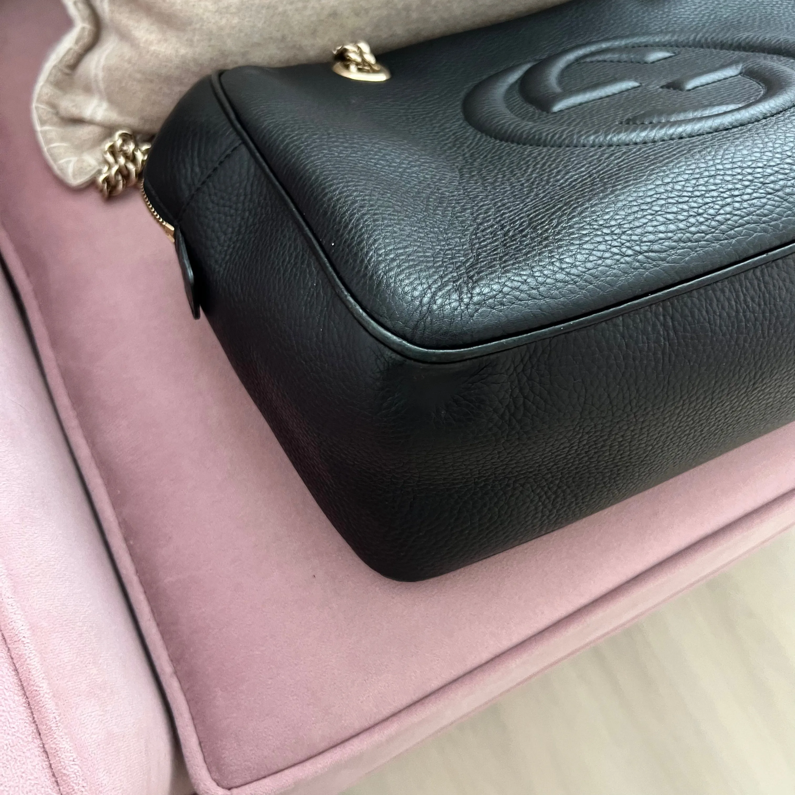 Gucci Soho Double Chain Bowler Bag