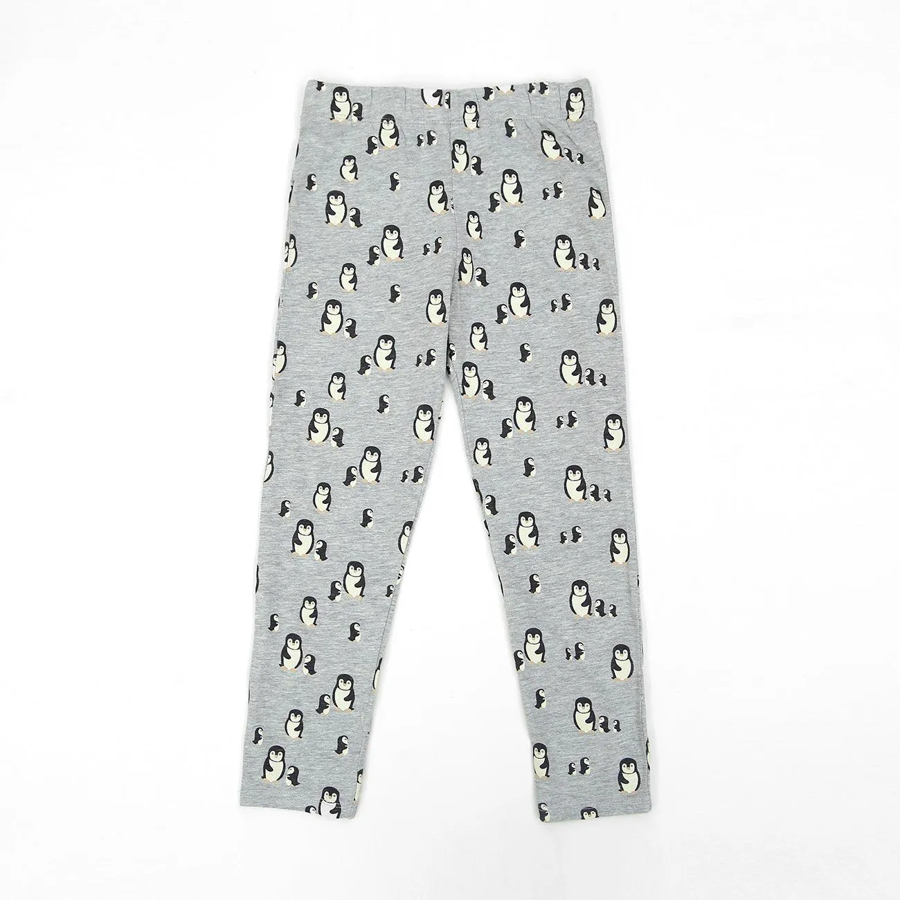 Imported All-Over Printed Grey Soft Cotton Legging For Girls 9-12 MONTH - 3-4 YRS (LE-11558)