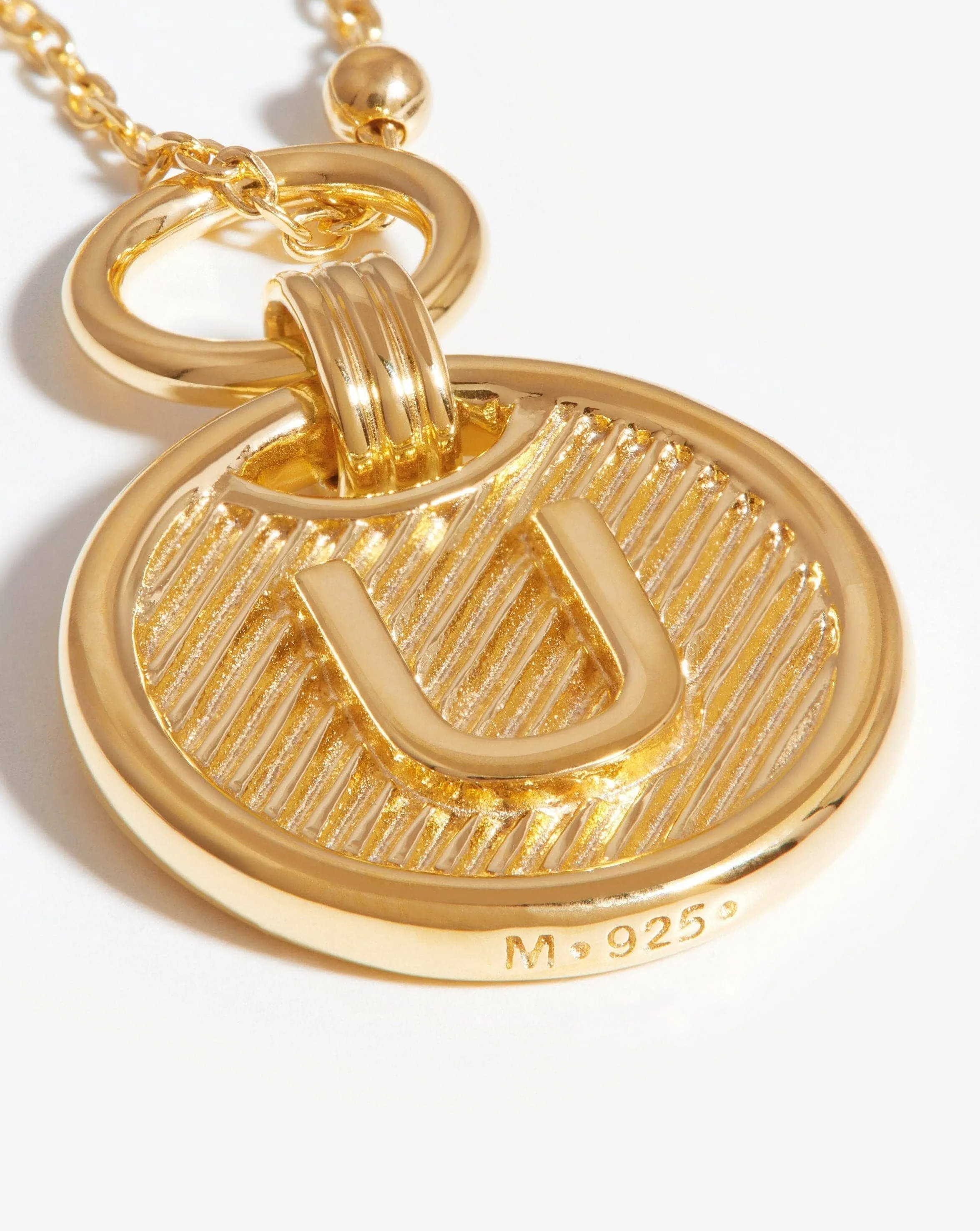 Initial Pendant Necklace - Initial U | 18ct Gold Plated Vermeil